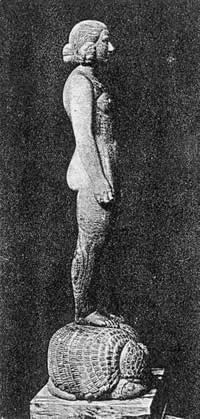 Nu sur le tatoo, taille directe, 1924